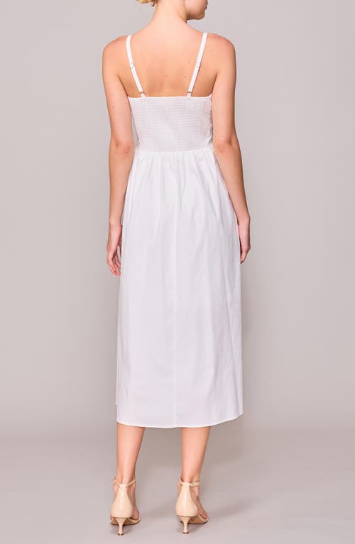 Melloday Sleeveless Side Ruched Midi Dress