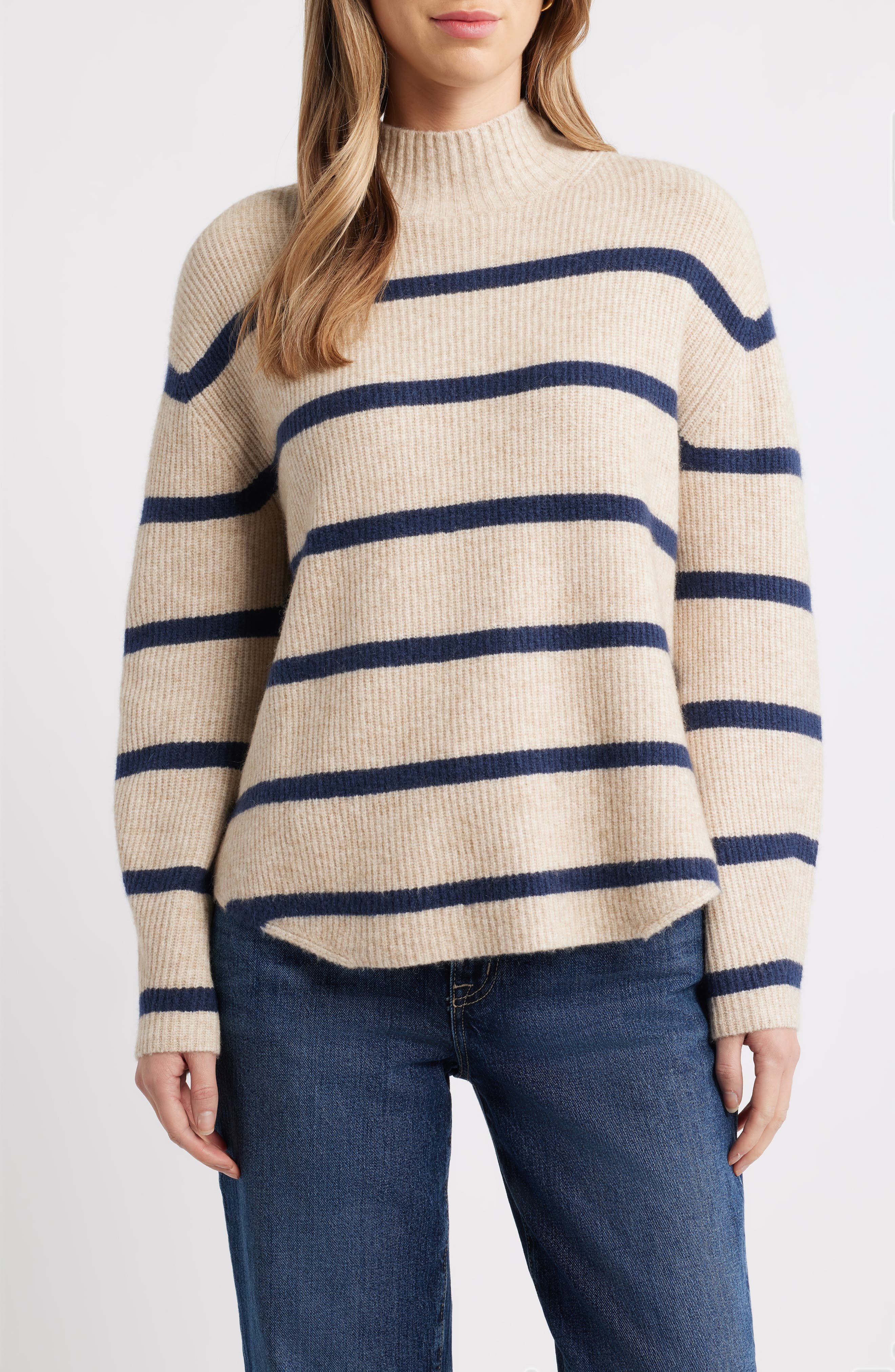 Shirttail Mock Neck Sweater - image 3