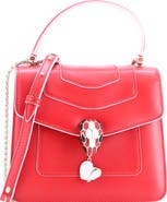 Pre-Owned Bvlgari Serpenti Forever Dangle Top Handle Bag Leather Small