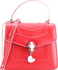 Pre-Owned Bvlgari Serpenti Forever Dangle Top Handle Bag Leather Small