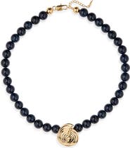 Missoma Beaded Spiral Pendant Necklace