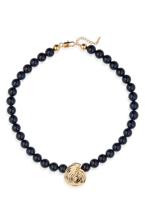 Missoma Beaded Spiral Pendant Necklace in Gold  product