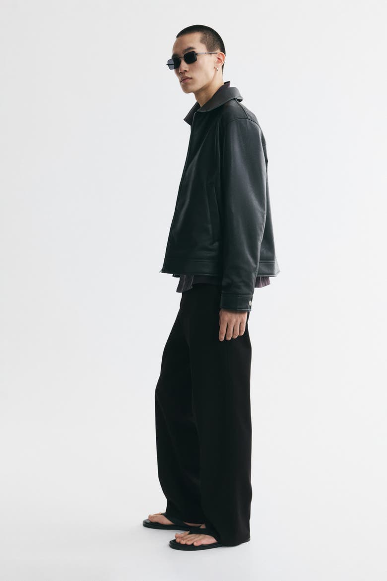 Relaxed-fit Wide-leg Tailored Pants, Alternate, color, Black