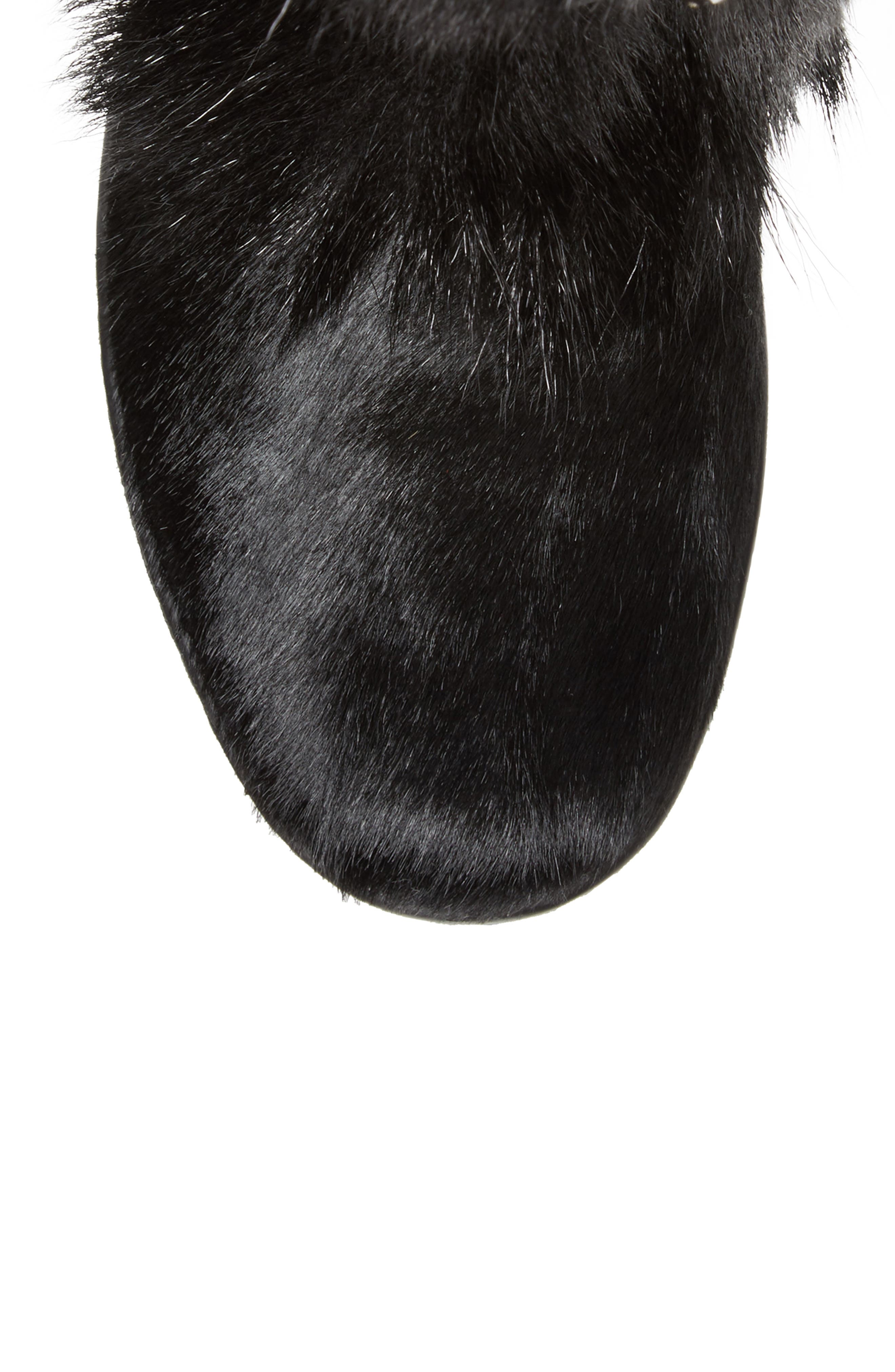 Davos Genuine Goat Fur Boot, Alternate, color, BLACK FUR LEATHER