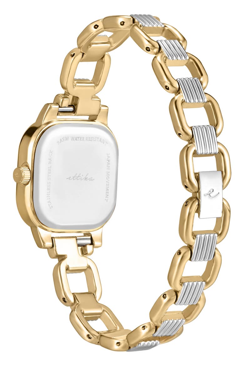 Classic Square Bracelet Watch & Leather Strap Set, Alternate, color, BLACK