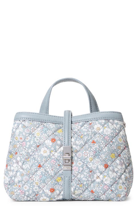 Mini Astor Diamond Quilted Top Handle Bag