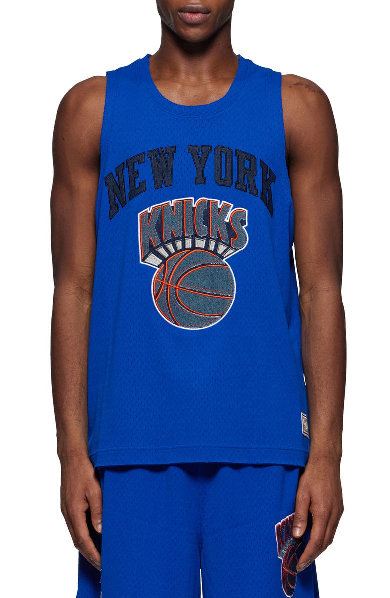 PURPLE BRAND NBA Knicks Appliqué Mesh Graphic Jersey, Main, color, 