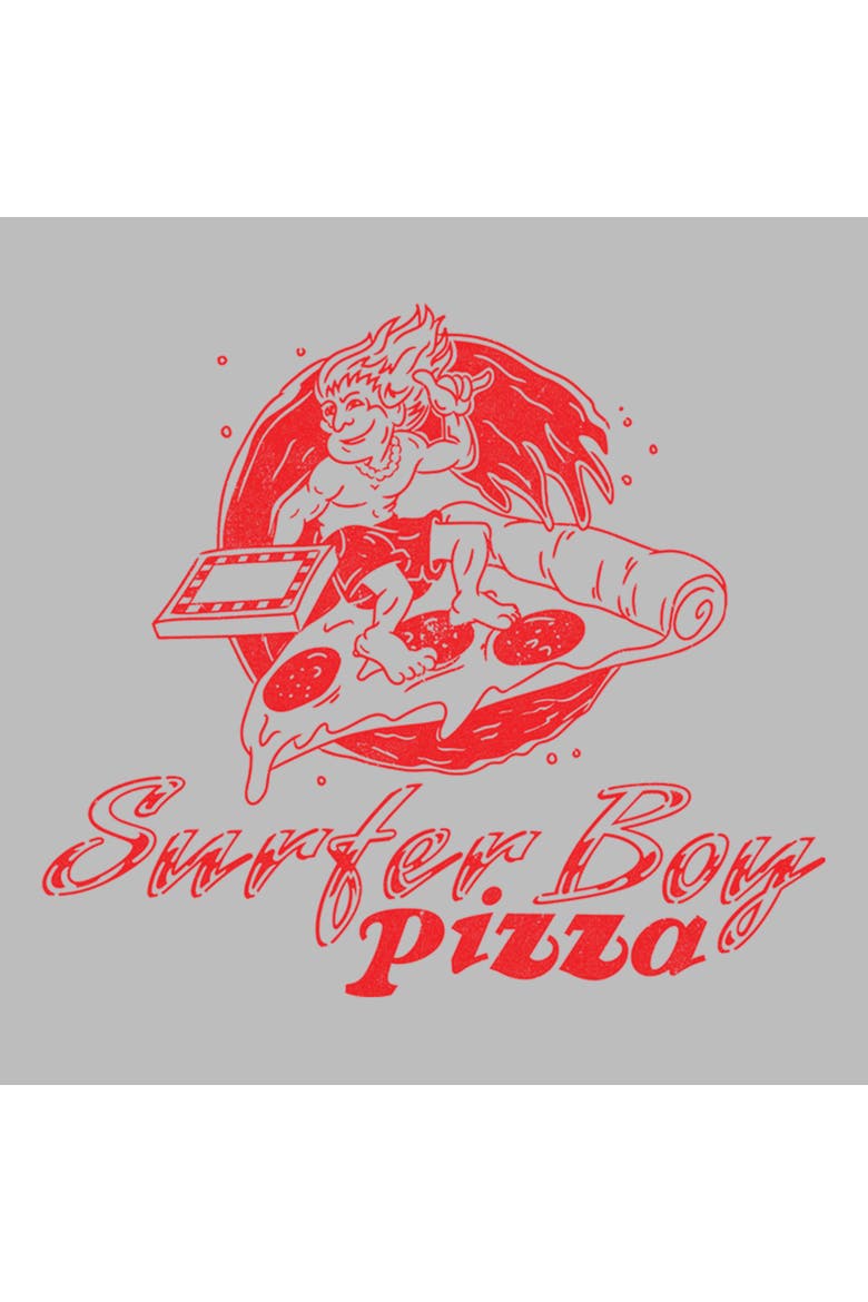 Men's Surfer Boy Pizza Costume Lightweight Hoodie, Alternate, color, Athletic Heather