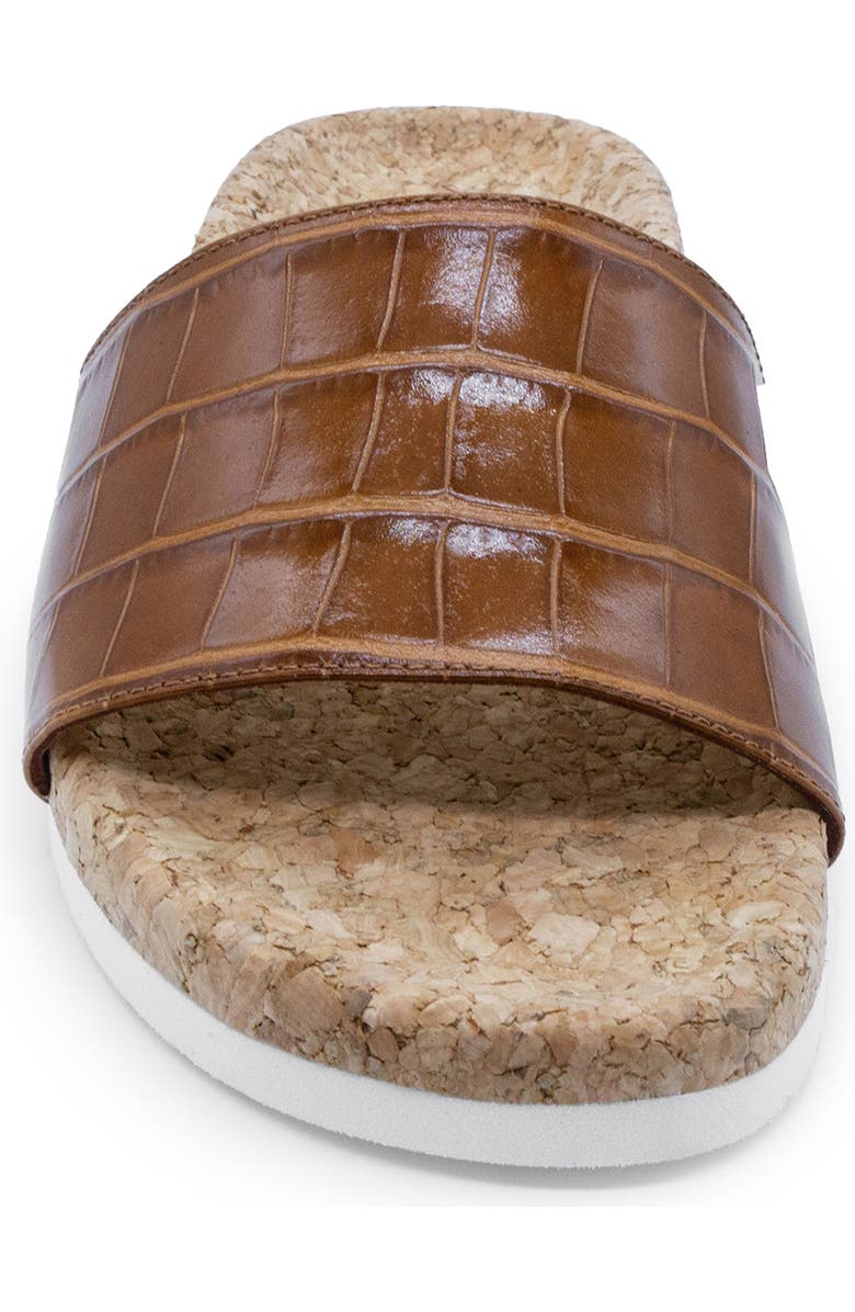 Italeau Molly Croc Embossed Waterproof Slide Sandal, Alternate, color,