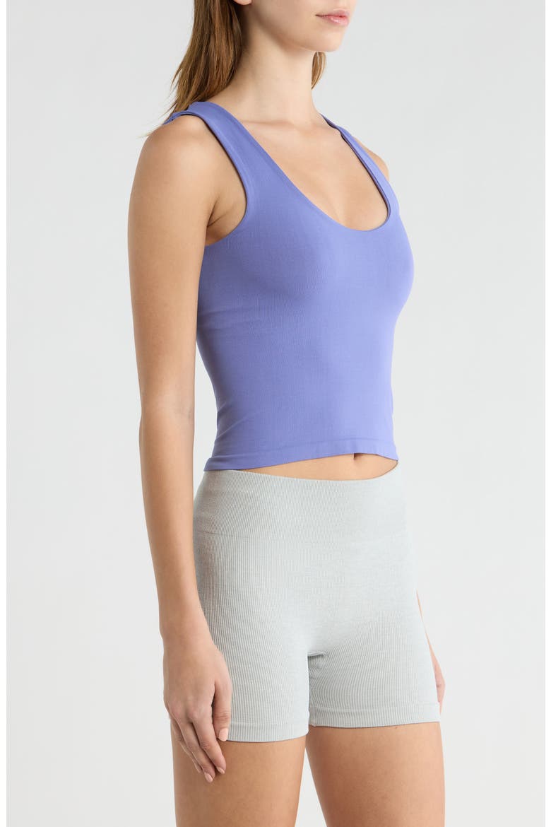 Clean Lines Seamless Crop Muscle Tank, Alternate, color, PERI