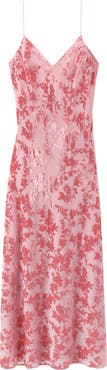 MANGO Devor Floral Burnout Sleeveless Maxi Dress