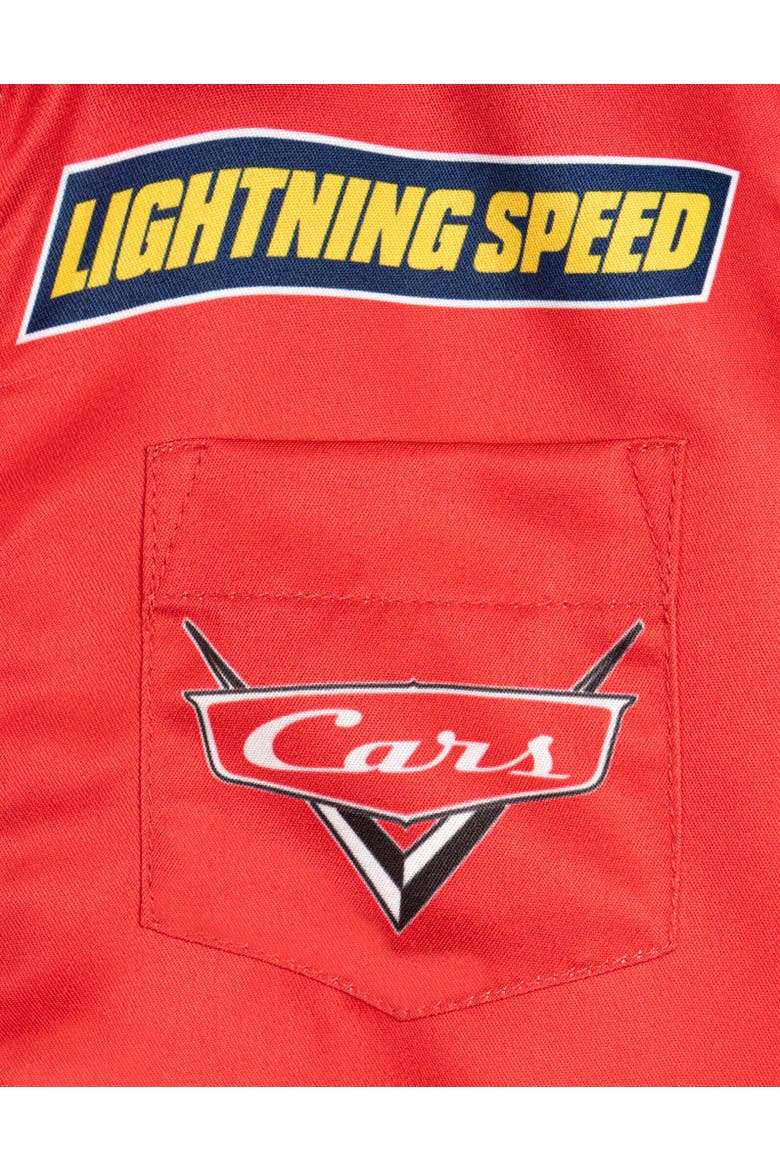 Short Sleeve Button Down Shirt, Alternate, color, Lightning McQueen Red Red