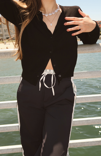 Mini Pearl Cross Necklace