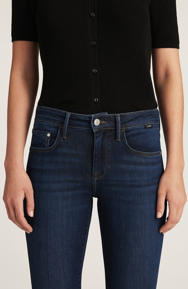 Mavi Jeans Adriana Mid Rise Skinny Jeans, Alternate, color, Dark Supersoft