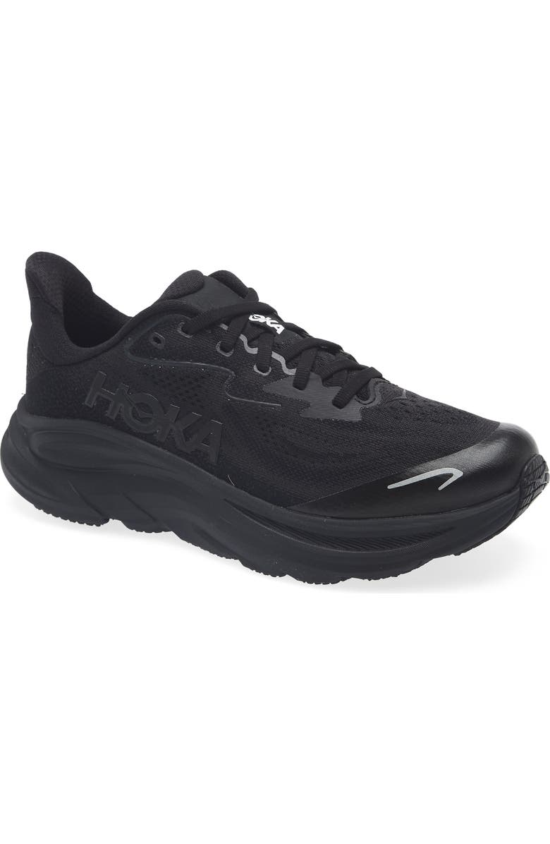 HOKA Kids
Clifton 10 Running Sneaker, Main, color, Black / Black