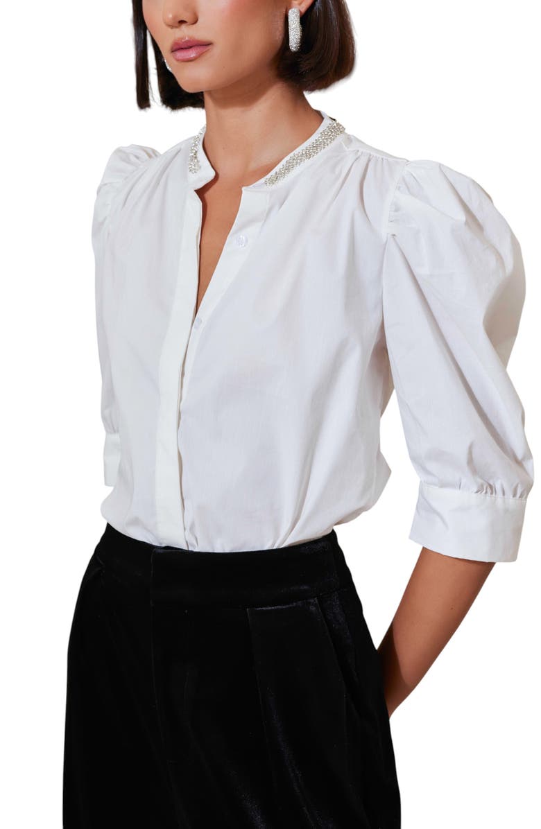 Bishop + Young Cate Embelished Top, Alternate, color, White