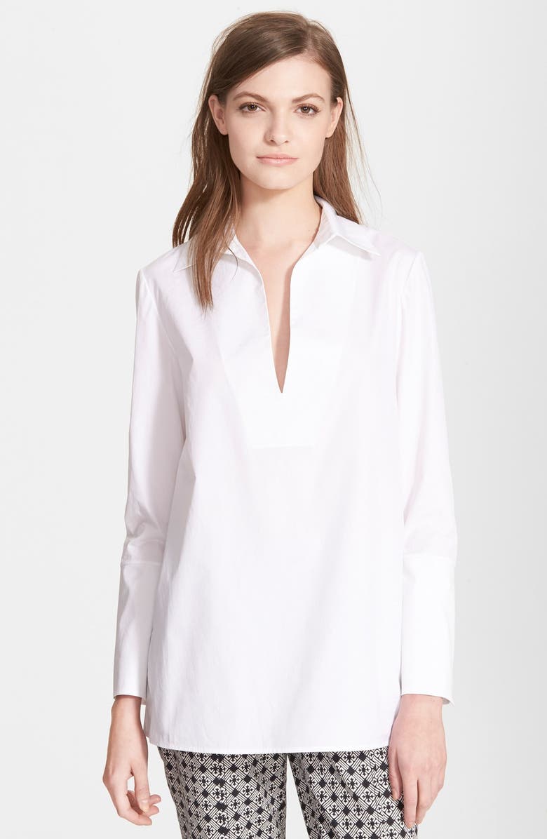 Tory Burch Poplin Tunic, Main, color, 