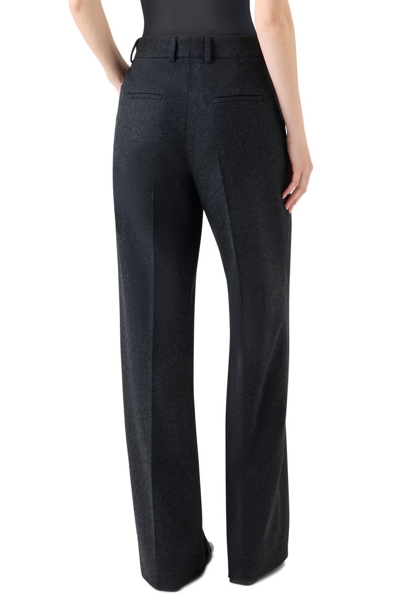 Akris punto Chiaro Wool Blend Straight Leg Pants, Alternate, color, Charcoal