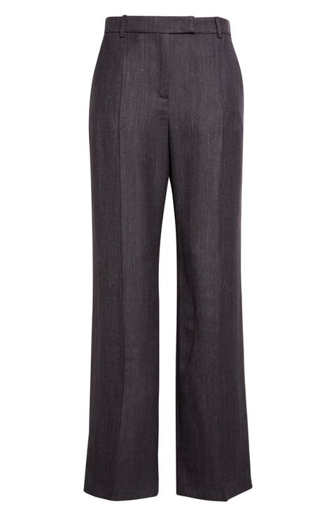 Stretch Wool, Silk & Linen Pants