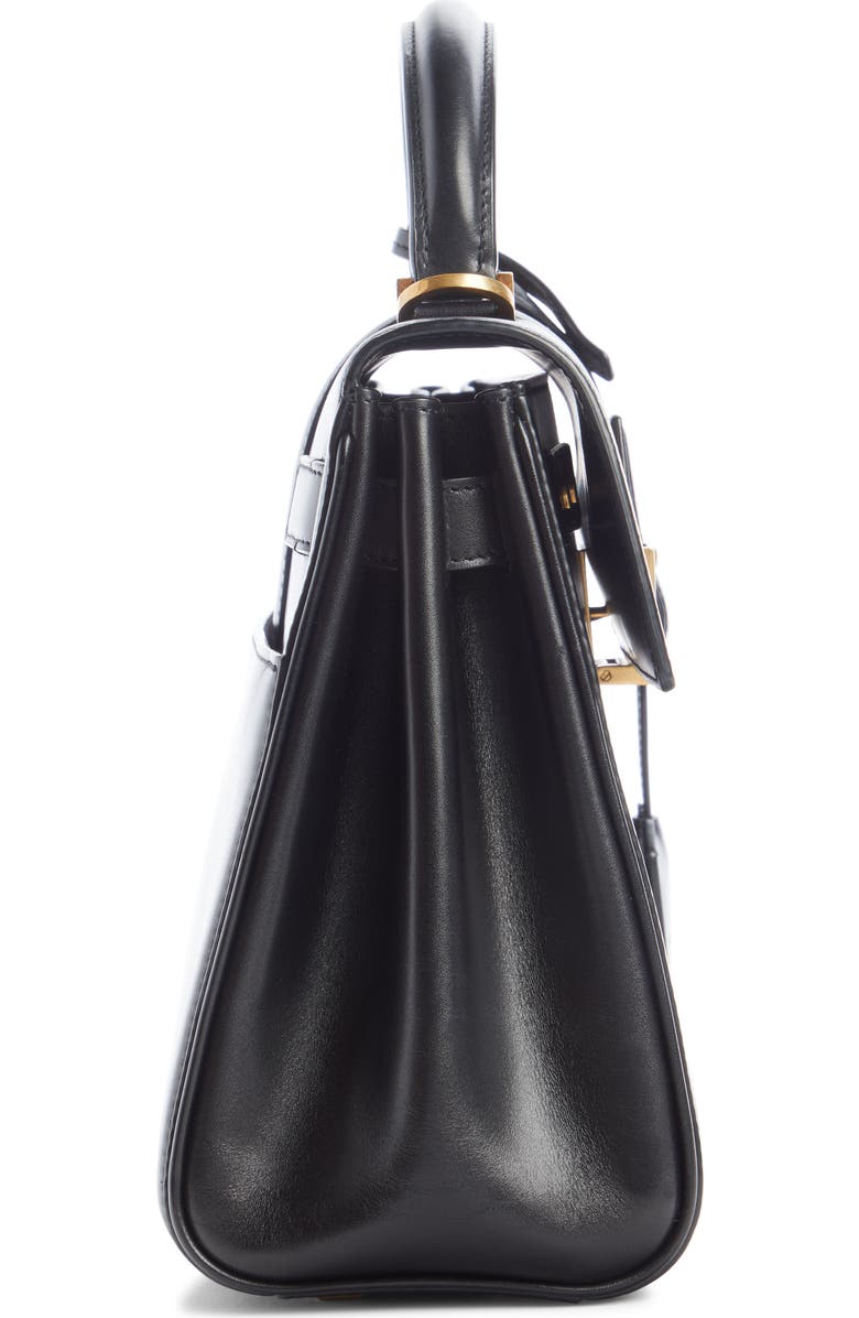 Saint Laurent Small Le Fermoir Leather Top Handle Bag, Alternate, color,