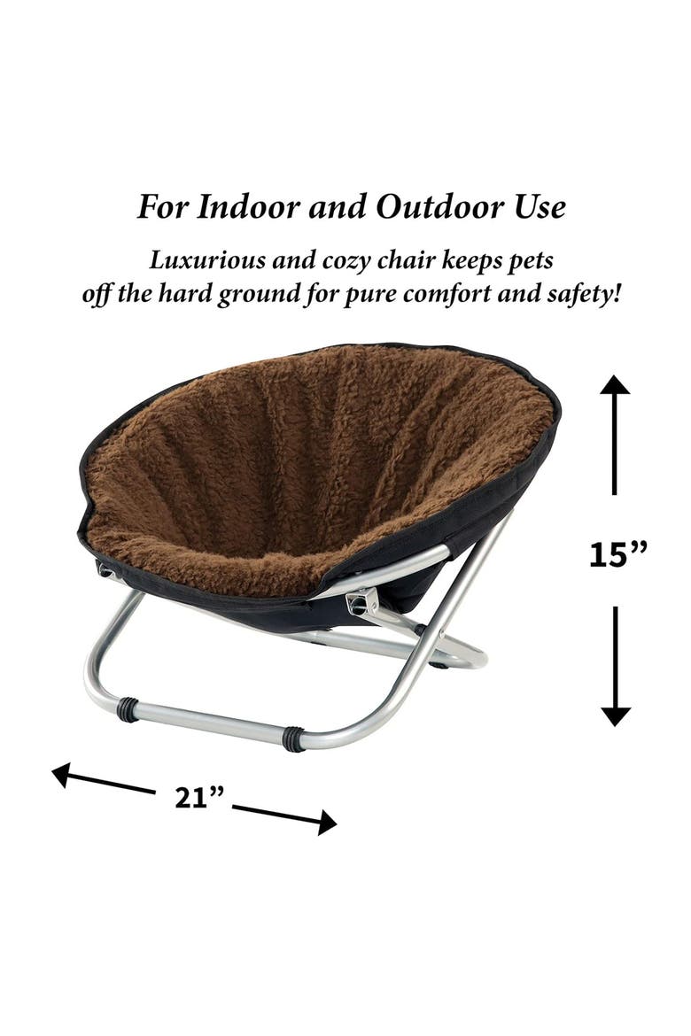 Etna Folding Pet Cozy Chair, Alternate, color, Brown