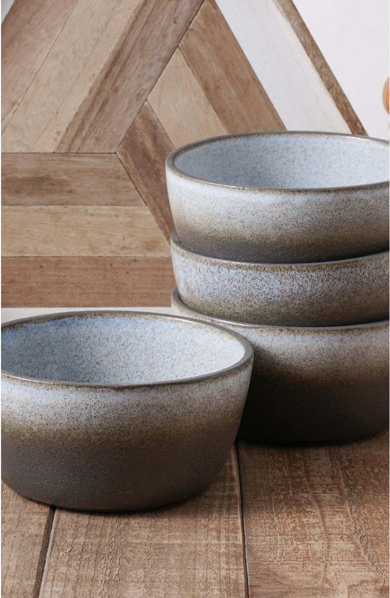 Stone Lain Vince Stoneware 4-Piece Bowl Set, Alternate, color, Gray-Green-Blue