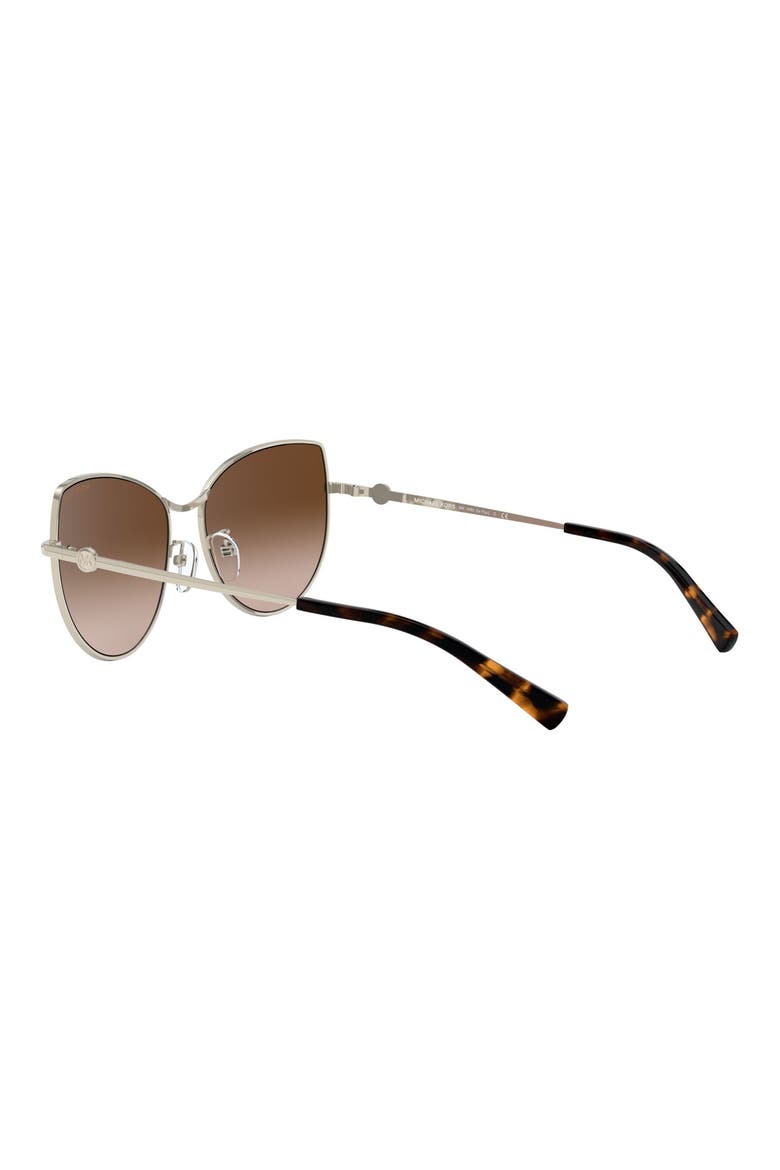 58mm Cat Eye Sunglasses, Alternate, color, LIGHT GOLD/ BROWN SMOKE