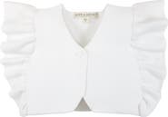Hope & Henry Baby Girls' Ruffle Sleeve Sweater Vest, Infant