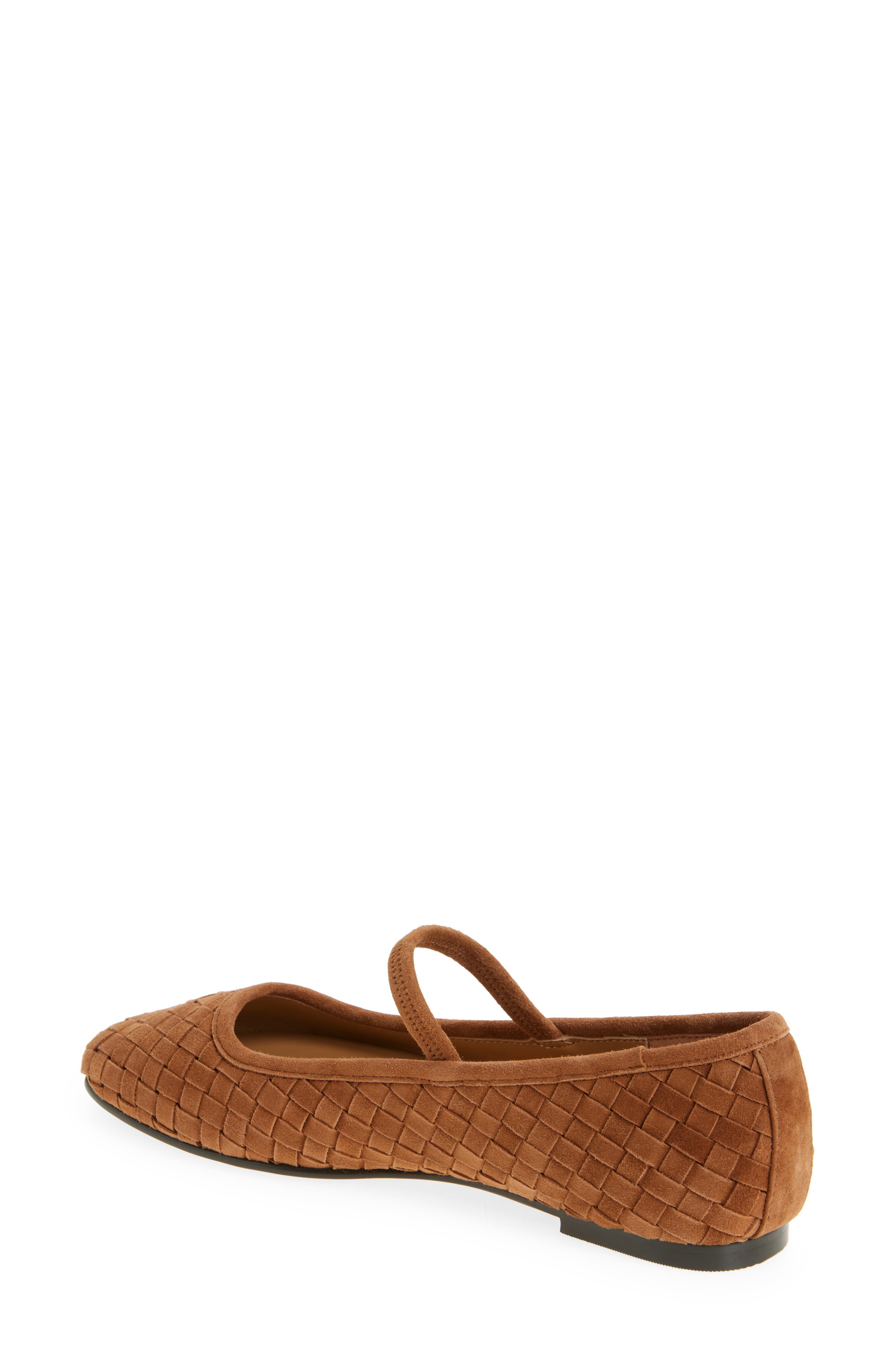 The Greta Woven Mary Jane Flat, Alternate, color, WARM HICKORY