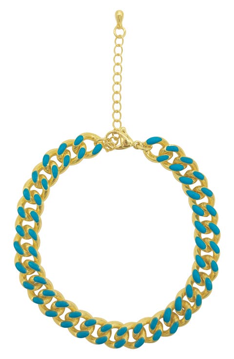 Enamel Curb Chain Bracelet