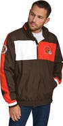 Tommy Hilfiger Men's Tommy Hilfiger Brown Cleveland Browns Gael Lightweight Half-Zip Pullover Hoodie Jacket