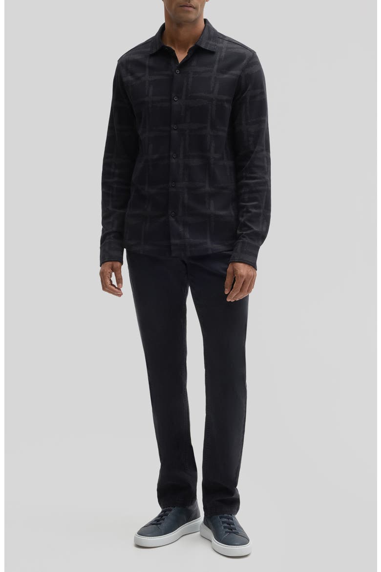Dravon Cotton Blend Knit Shirt, Alternate, color, BLACK