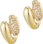 Adornia Double Band Cubic Zirconia Stud Earrings