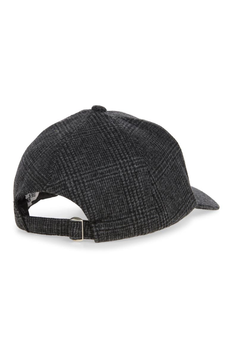 Rory Brushed Plaid Baseball Cap, Alternate, color, GREY