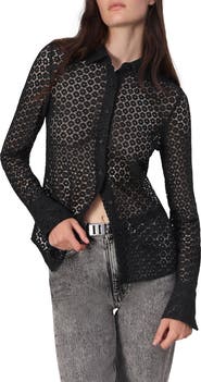 rag & bone Yvette Lace Button-Up Shirt