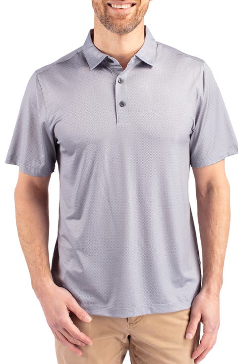 Geo Pattern Performance Recycled Polyester Blend Polo
