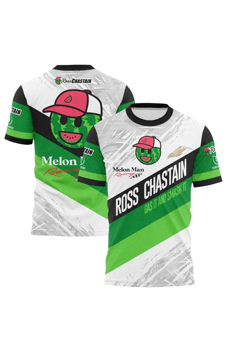 Trackhouse Racing Team Collection Men's Trackhouse Racing Team Collection White Ross Chastain Melon Man Gas It or Smash It Sublimated T-Shirt, Main, color, White