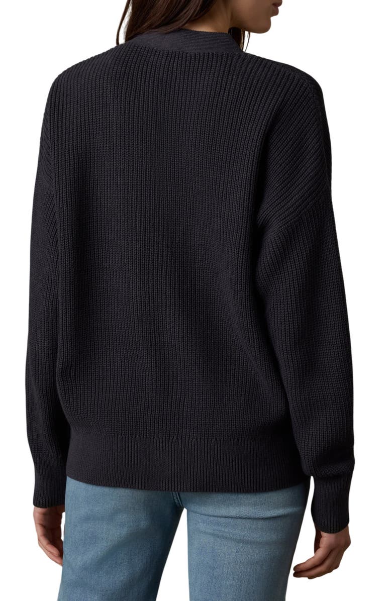 Faherty Miramar Linen & Organic Cotton Cardigan, Alternate, color, Washed Black