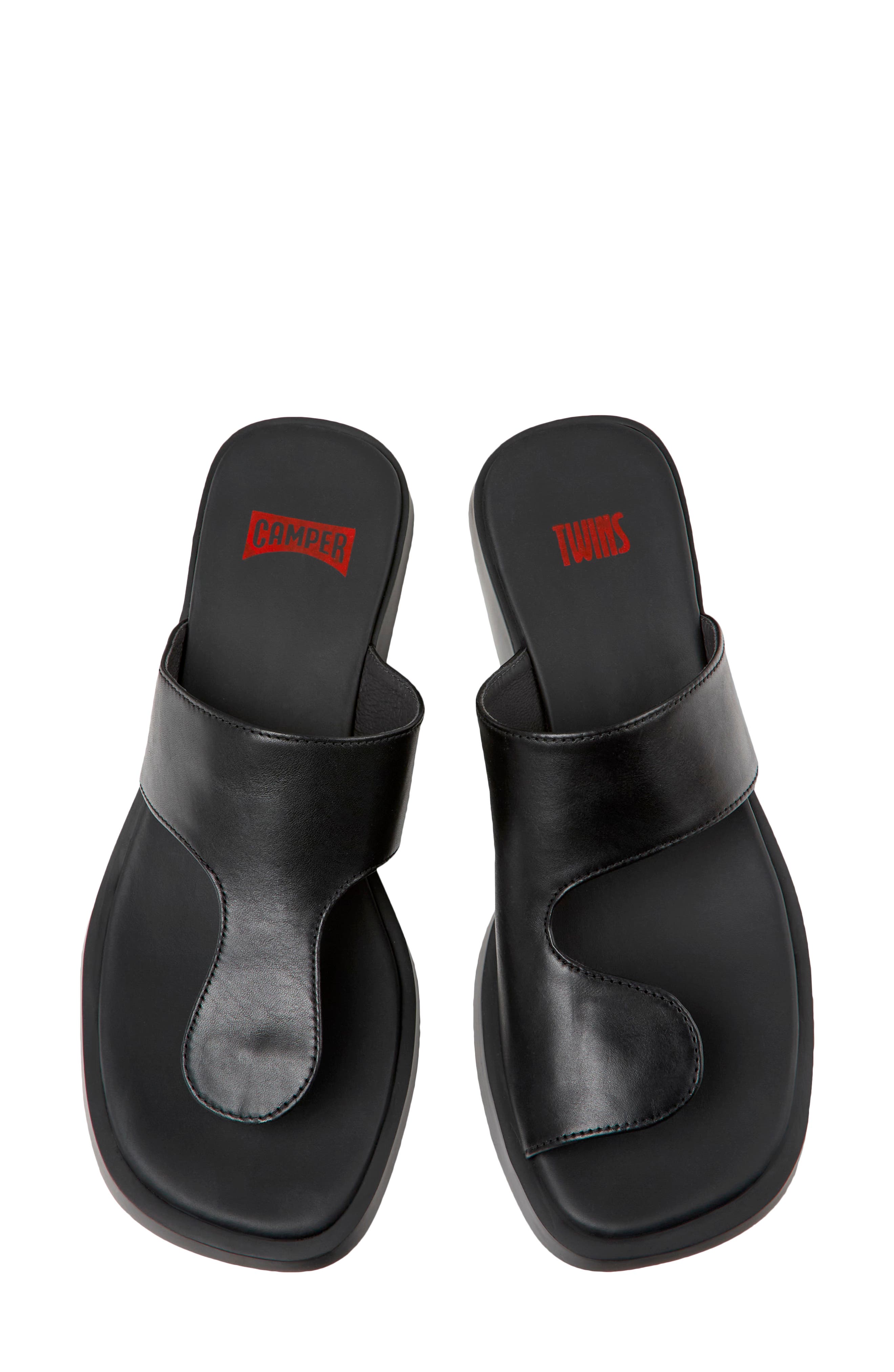 Dana Mismatched Flip Flops, Alternate, color, BLACK