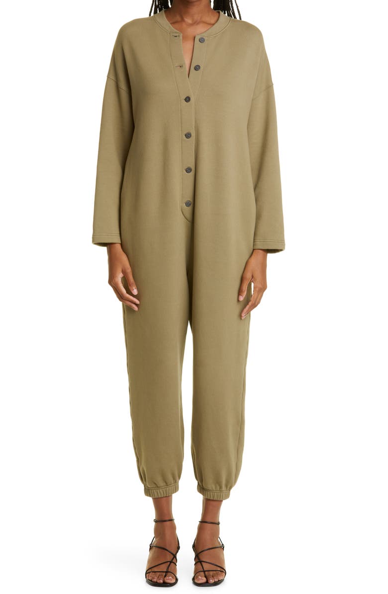 Mara Hoffman Sabina Long Sleeve Stretch Organic Cotton Jumpsuit, Main, color, 