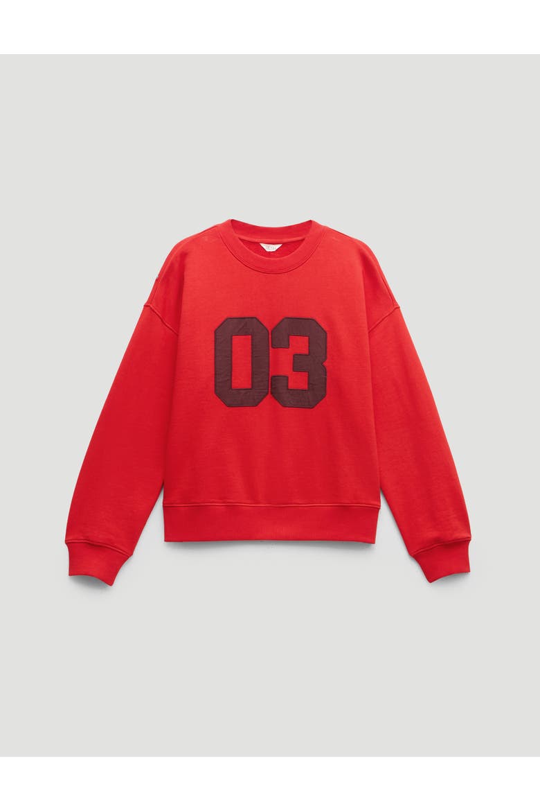 Collegiate 03 Graphic Sweatshirt, Alternate, color, Bright Red
