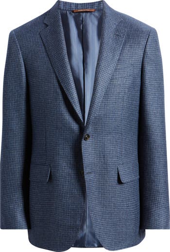 Canali Kei Trim Fit Houndstooth Check Cashmere Sport Coat Nordstrom