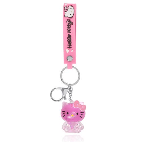 Juicy Couture Liquid Keychain With Wrist Strap In Pink