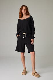 eavolu Baikal Eco-Luxe Fleece Off-Shoulder Crop Top - Cloud-Soft Comfort