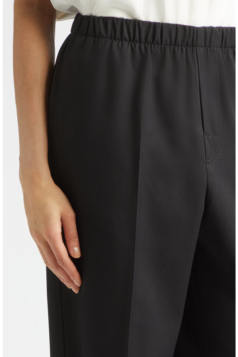 Wool Grain de Poudre Wide Leg Pants, Alternate, color, 1010 DOUBLE BLACK