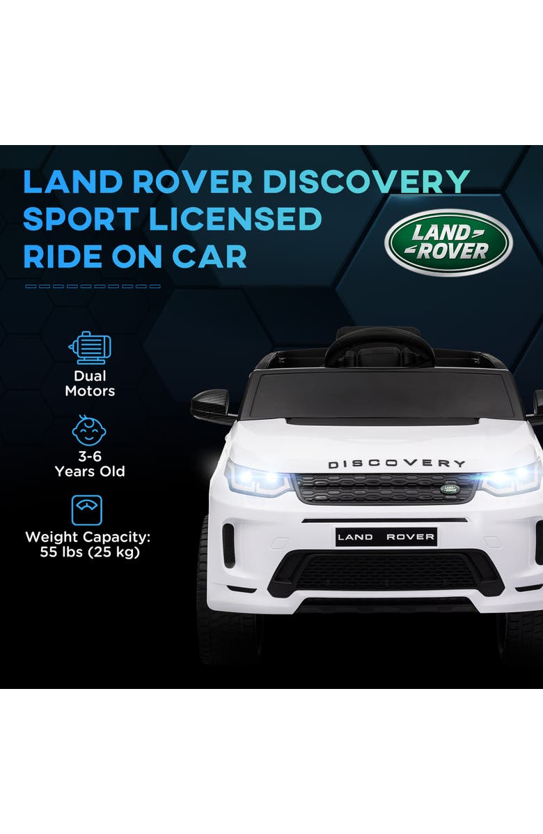 Qaba Land Rover Discovery Sport 12V Kids Ride on Car with Remote Control, Alternate, color, White