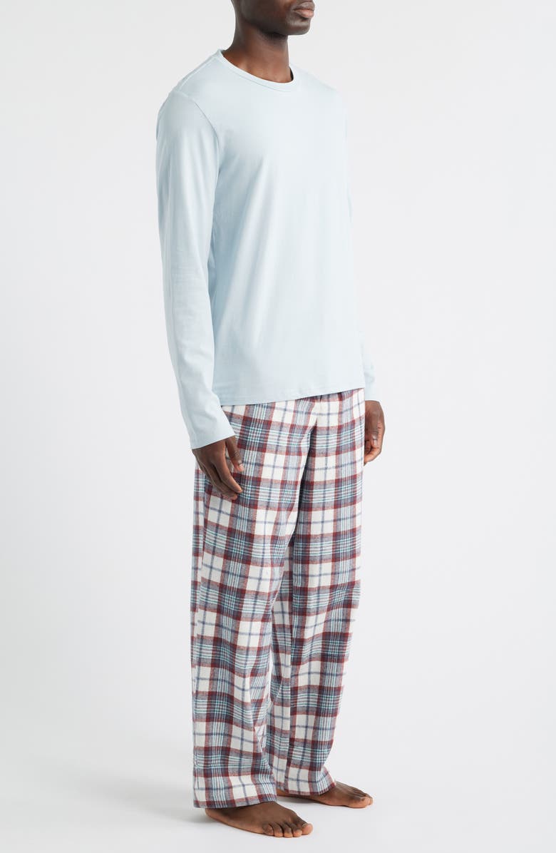 Nordstrom Flannel Pajamas, Alternate, color, Blue/ White Palmer Plaid
