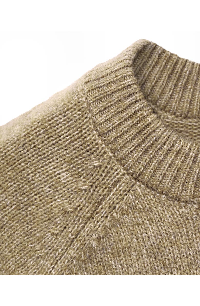 MANGO Crewneck Sweater, Alternate, color, Forest Green