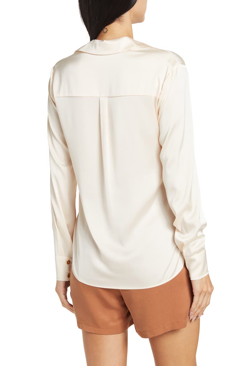 Long Sleeve Button-Up Shirt, Alternate, color, IVORY