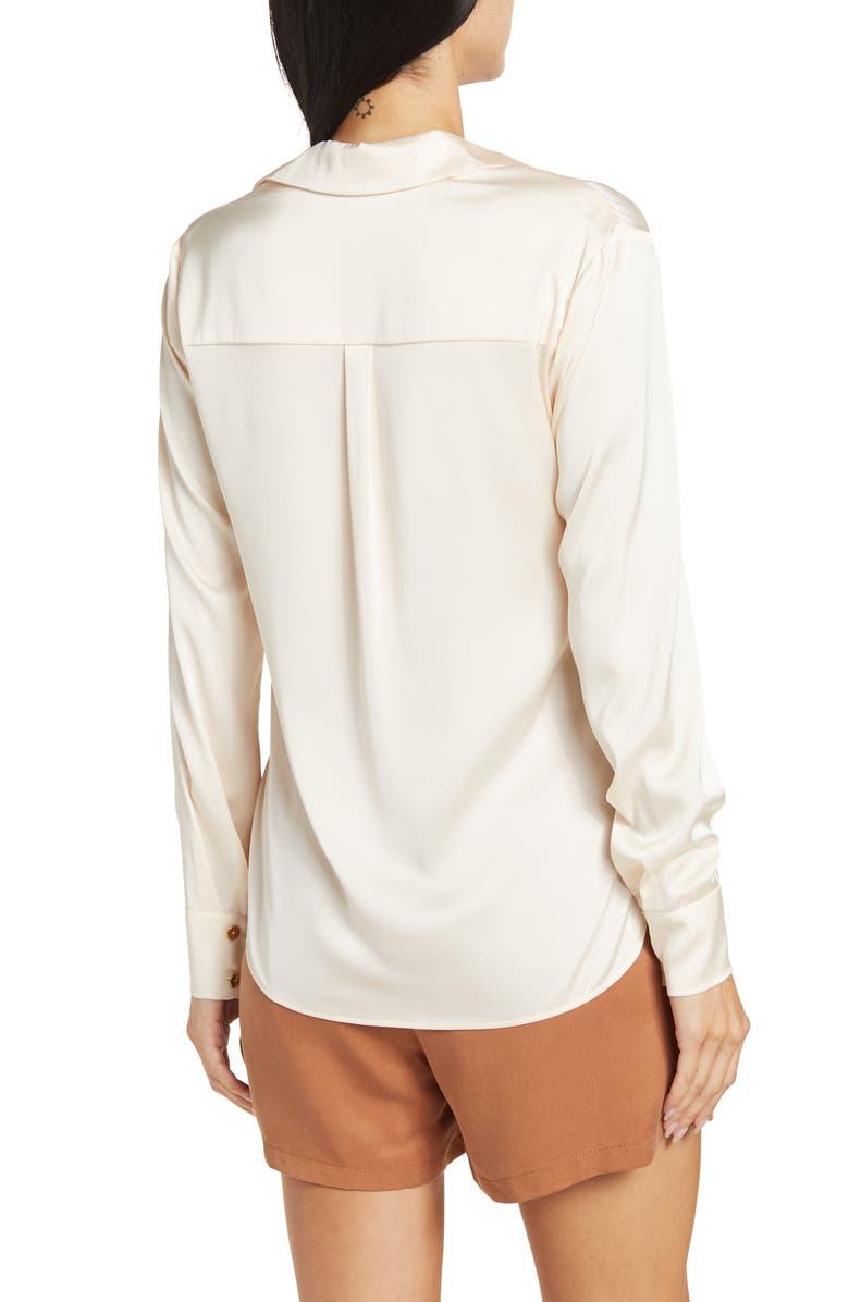 Alexia Admor Long Sleeve Button-Up Shirt, Alternate, color, Ivory